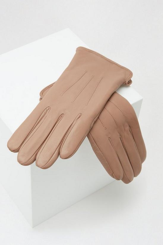Dorothy Perkins Pink Leather Stitch Gloves 2