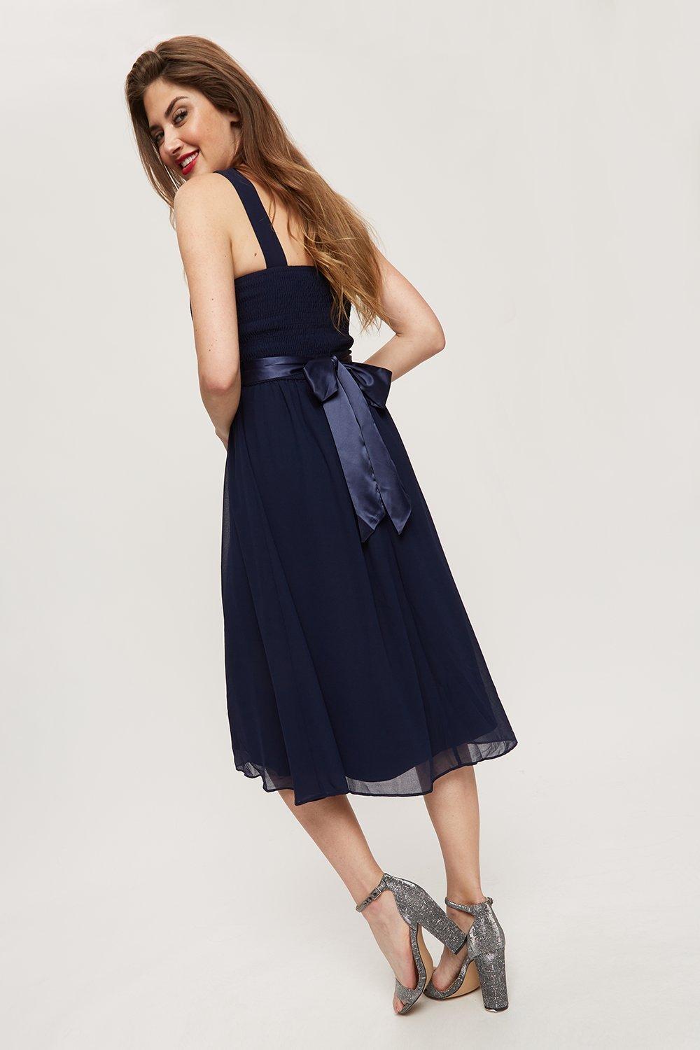 Dresses Showcase Tall Navy Bethany Midi Dress Dorothy Perkins