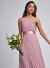 Dorothy Perkins Petite Lucy Rose Pink Pleated Maxi Dress thumbnail 1