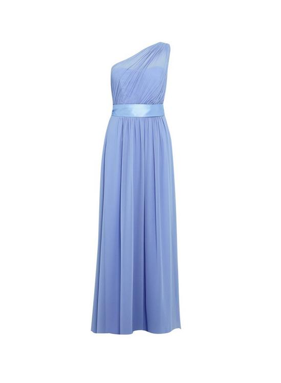 Dorothy Perkins Sadie  Blue One Shoulder Maxi Dress 4