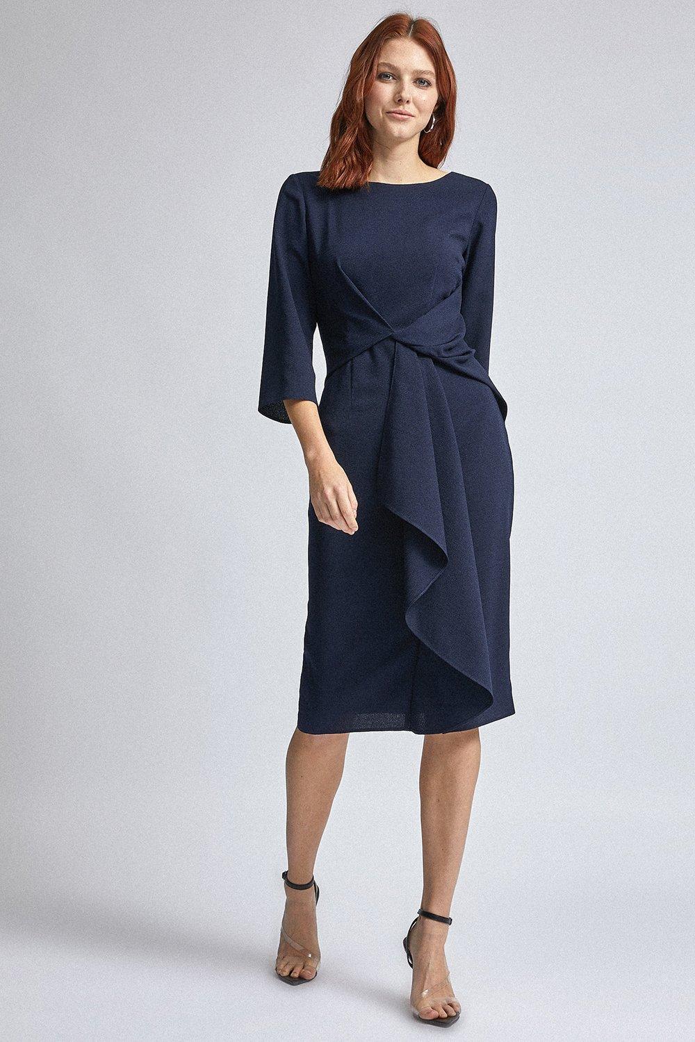 Dresses | Luxe Navy Dress | Dorothy Perkins