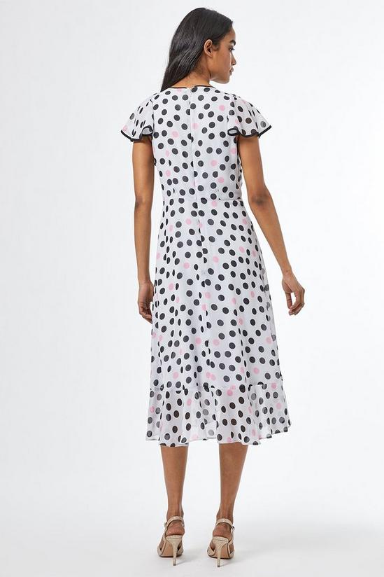 Dorothy Perkins Petite Grey Ruffle Spot Dress 4