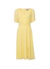 Dorothy Perkins Billie Lemon Key Hole Puff Midi Dress thumbnail 2