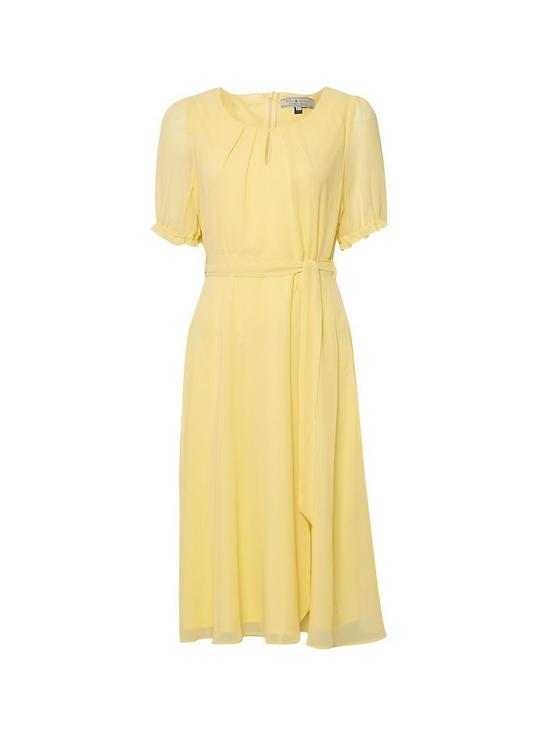 Dorothy Perkins Billie Lemon Key Hole Puff Midi Dress 2