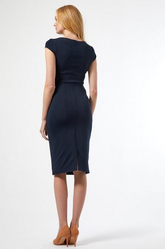 Dorothy Perkins Luxe Navy Knitted Bodycon Dress 4