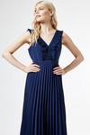 Dorothy Perkins Luxe Blue Pleated Trim Hanky Dress thumbnail 4