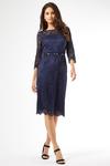 Dorothy Perkins Lily and Franc Navy Lace Belted Dress thumbnail 2