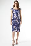 Dorothy Perkins Lily And Franc Navy Floral Square Neck Dress thumbnail 1