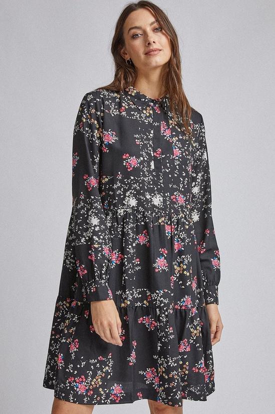 Dorothy Perkins Only Black Floral Print Shirt Dress 4