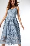 Dorothy Perkins Blue Crochet Lace Midi Dress thumbnail 1