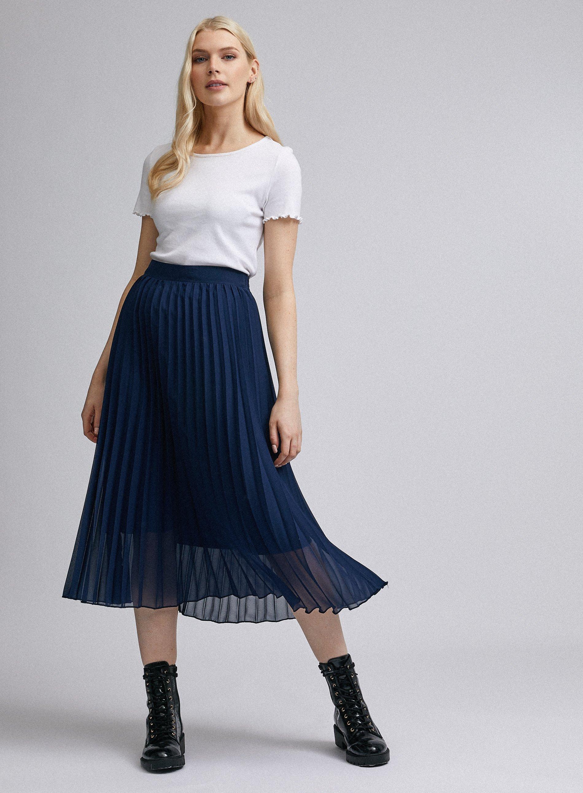 Black pleated midi skirt hotsell dorothy perkins