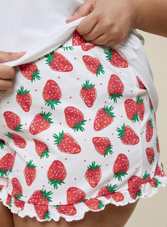 Dorothy Perkins Curve Strawberry Kisses Print Pyjama Set 3