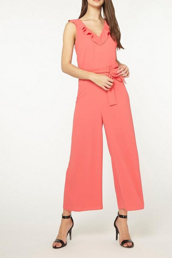 Dorothy Perkins Tall Coral Ruffle Jumpsuit 1