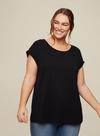 Dorothy Perkins Curve 2 Pack Black and White T-Shirts thumbnail 1