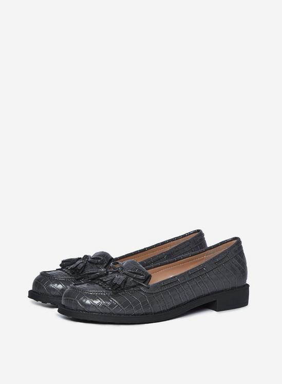 Dorothy Perkins Wide Fit Grey Lexy Loafers 1