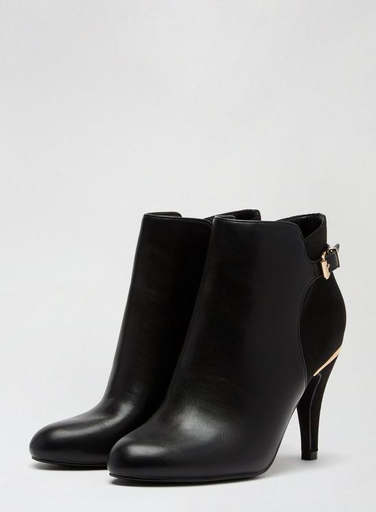 Dorothy Perkins Wide Fit Black Alison Buckle Boots 1