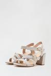 Dorothy Perkins Wide Fit Grey Saffi Strappy Heeled Sandal thumbnail 2