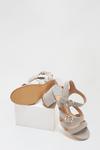 Dorothy Perkins Wide Fit Grey Saffi Strappy Heeled Sandal thumbnail 4