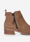 Dorothy Perkins Wide Fit Taupe Macro Zip Boots thumbnail 3