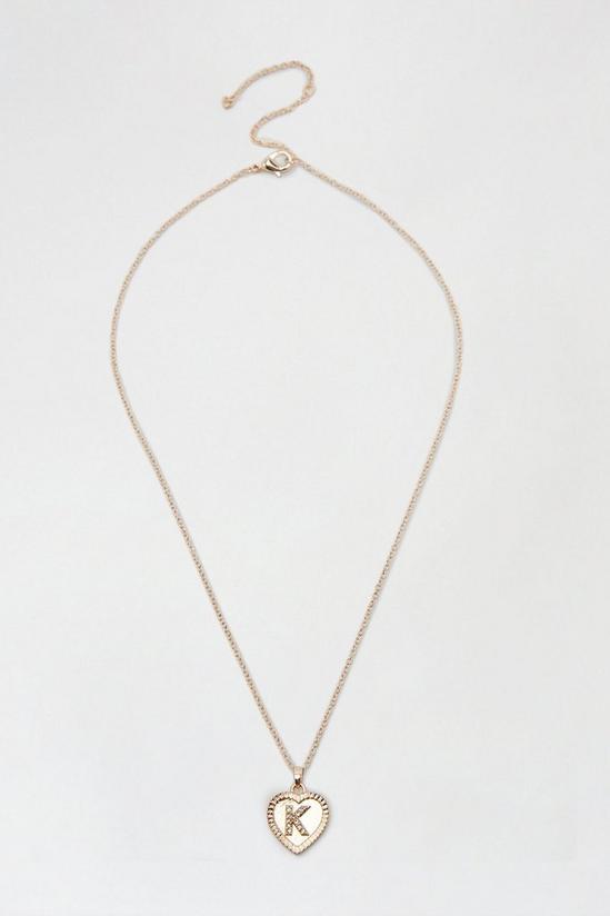 Dorothy Perkins Heart Initial K Necklace 1