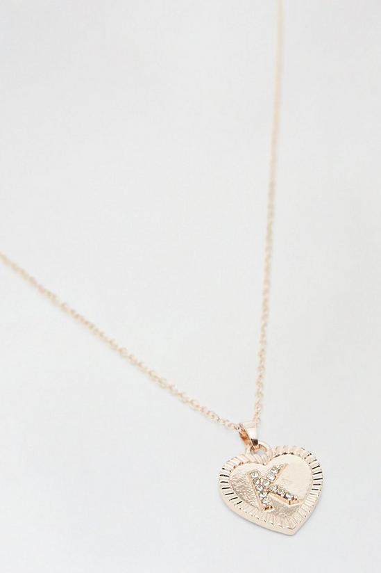 Dorothy Perkins Heart Initial K Necklace 2
