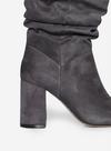Dorothy Perkins Wide Fit Grey Kinder Ruched Boots thumbnail 3