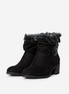 Dorothy Perkins Wide Fit Black Madrid Ruched Boots thumbnail 1