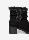 Dorothy Perkins Wide Fit Black Madrid Ruched Boots thumbnail 5