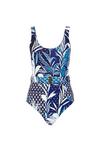 Dorothy Perkins Navy Tropical Print Swimsuit thumbnail 3