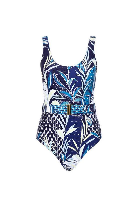 Dorothy Perkins Navy Tropical Print Swimsuit 3