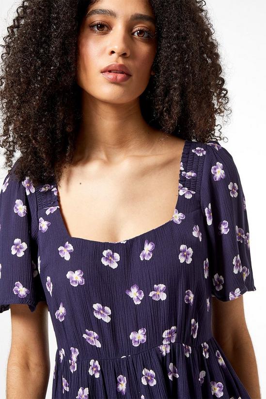 Dorothy Perkins Navy Floral Print Tired Top 3