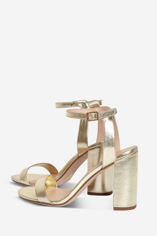Dorothy Perkins Gold Shimmer Heeled Sandals 3
