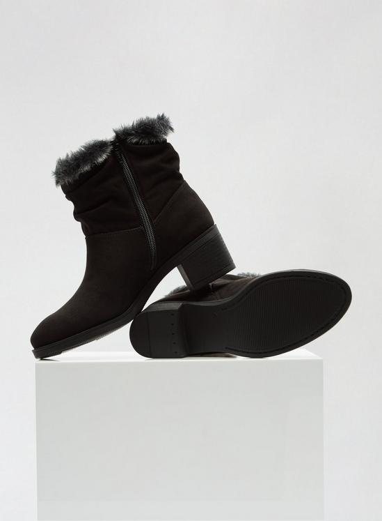 Dorothy Perkins Black Madrid Rouched Boots 4