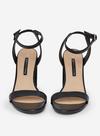 Dorothy Perkins Wide Fit Black Shimmer Heeled Sandals thumbnail 3