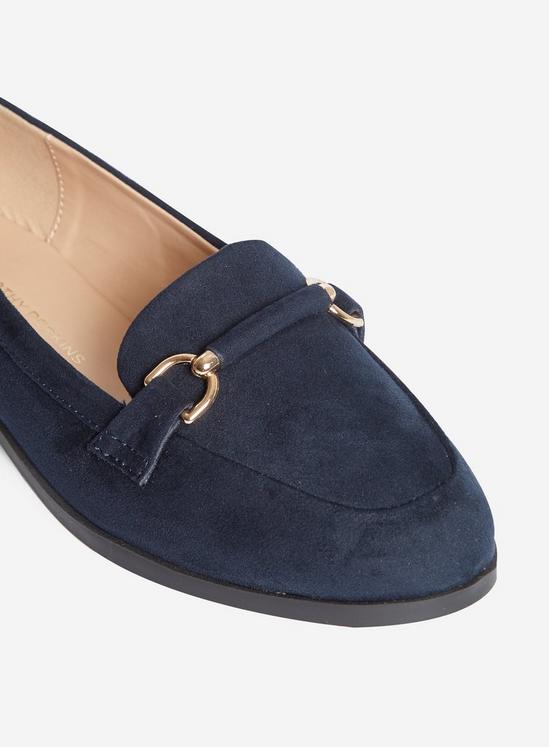Dorothy Perkins Wide Fit Navy Loon Loafers 3
