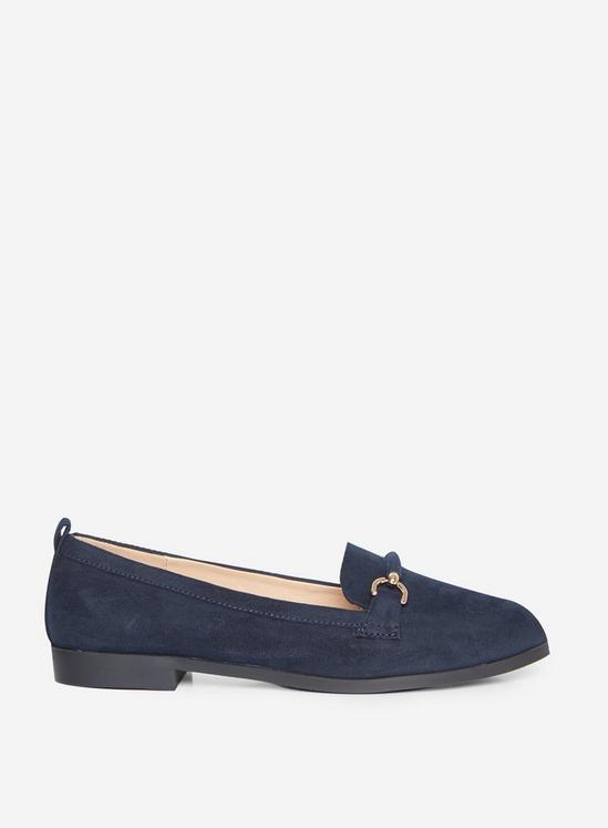 Dorothy Perkins Wide Fit Navy Loon Loafers 4