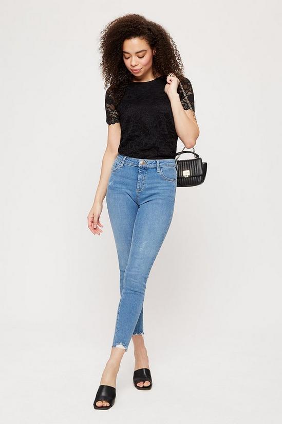 Dorothy Perkins Lightwash Long Nibble Darcy Jeans 1