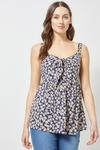 Dorothy Perkins Navy Ditsy Print Front Tie Camisole Top thumbnail 3