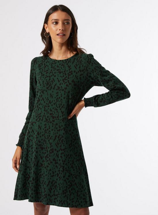 Dorothy Perkins Green Spot Mini Dress With Cotton 2