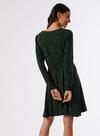 Dorothy Perkins Green Spot Mini Dress With Cotton thumbnail 3