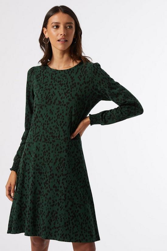 Dorothy Perkins Green Spot Mini Dress With Cotton 4