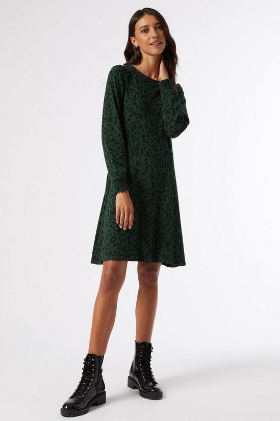 Dorothy Perkins Green Spot Mini Dress With Cotton 5