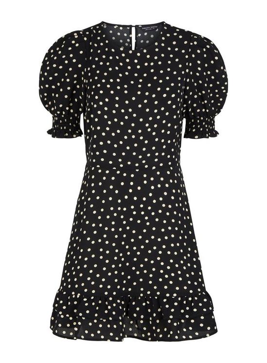 Dorothy Perkins Black Spot Print Frill Hem Mini Dress 2