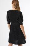 Dorothy Perkins Black Shimmer Shirred Mini Dress thumbnail 4