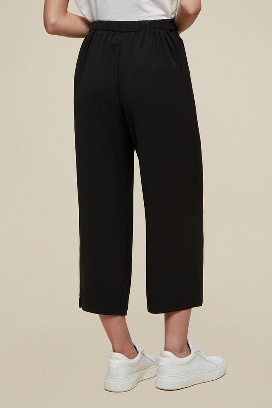 Dorothy Perkins Black Tie Front Cropped Trousers 2