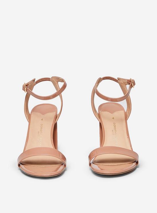 Dorothy Perkins Wide Fit Blush Shimmer Heeled Sandals 4