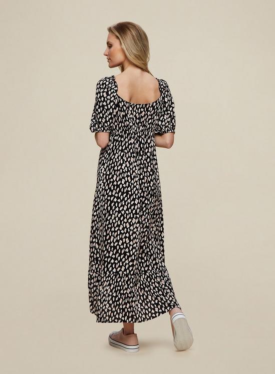 Dorothy Perkins Black Leopard Print Crinkle Dress 4