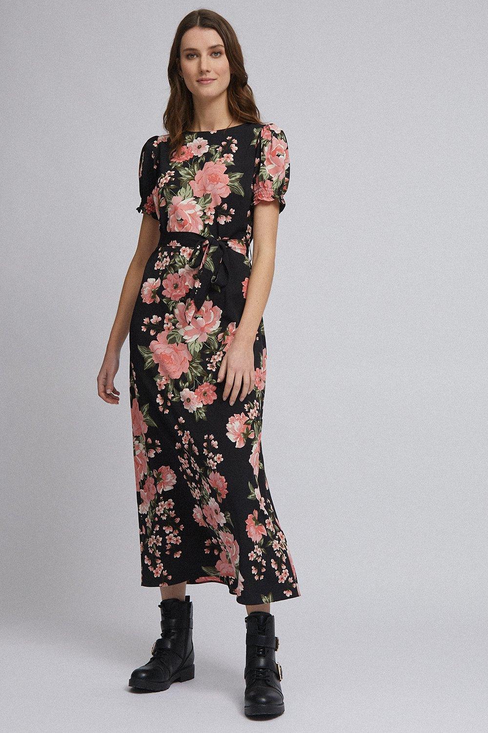 Dorothy perkins store black floral dress