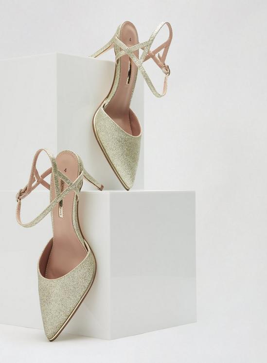 Dorothy Perkins Gold Elfie Court Shoes 3