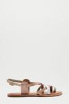 Dorothy Perkins Wide Fit Leather White Jamie Sandal thumbnail 1